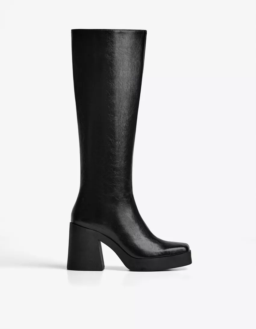 Platform high-heel boots