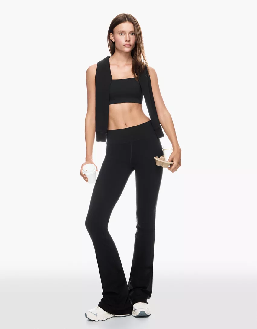 Technical flared pants