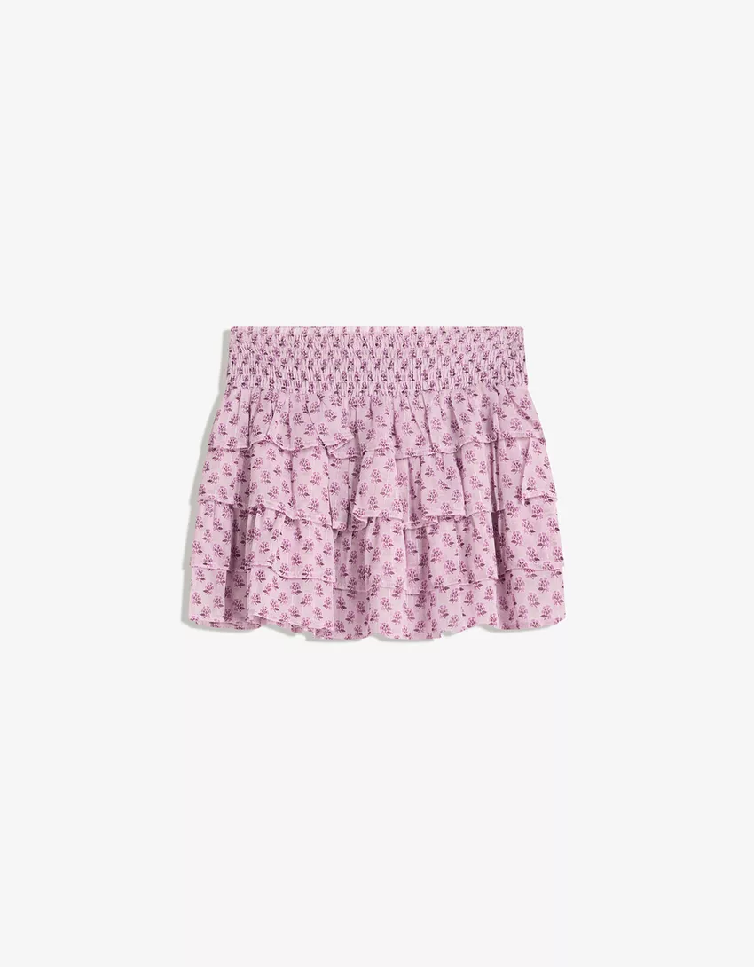 Mini skirt with ruffles