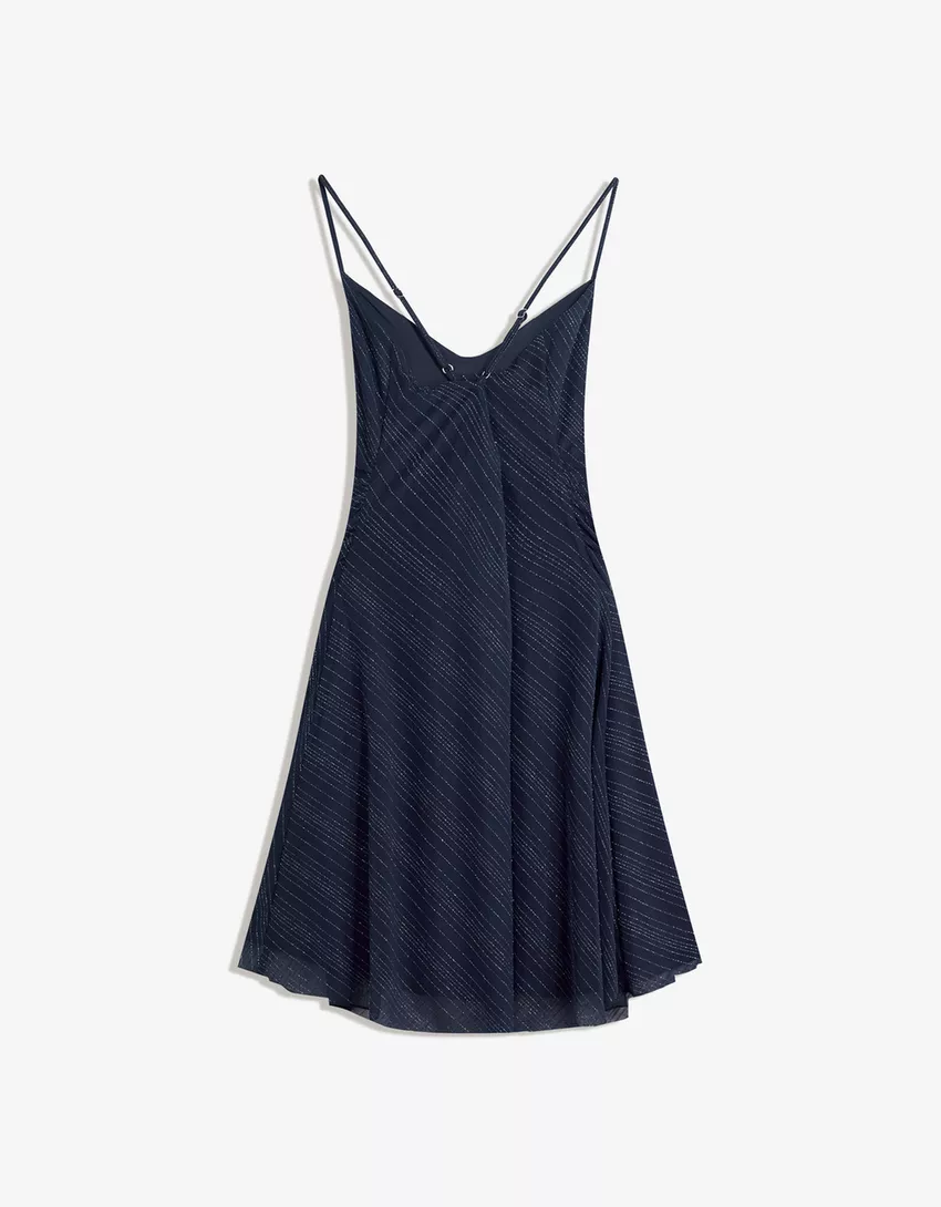 Tulle mini dress with rhinestones