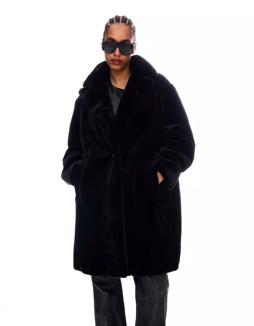 Faux fur coat