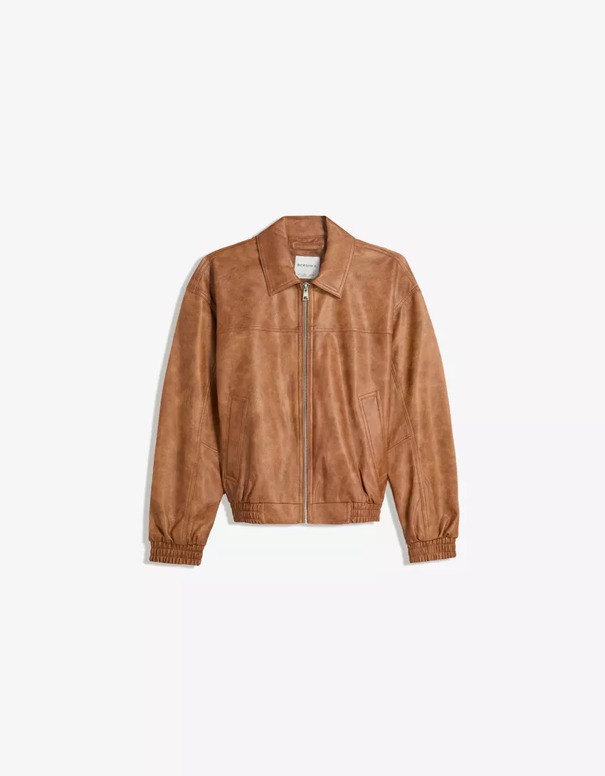Leather effect jacket