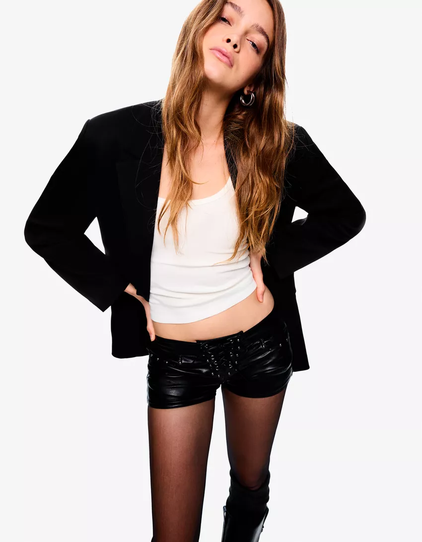 Blazer with side button