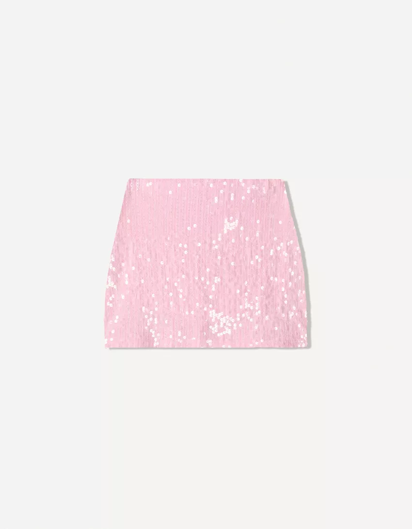 Sequined mini skirt