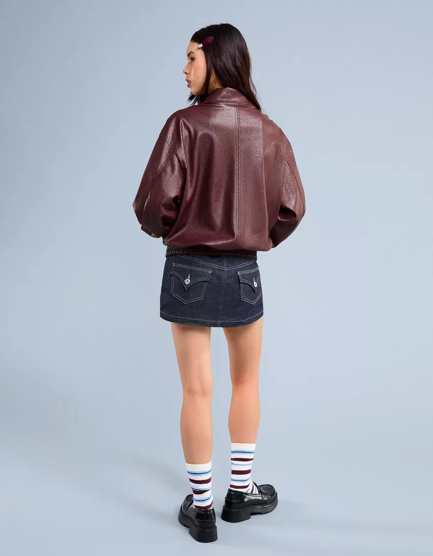 Leather effect jacket