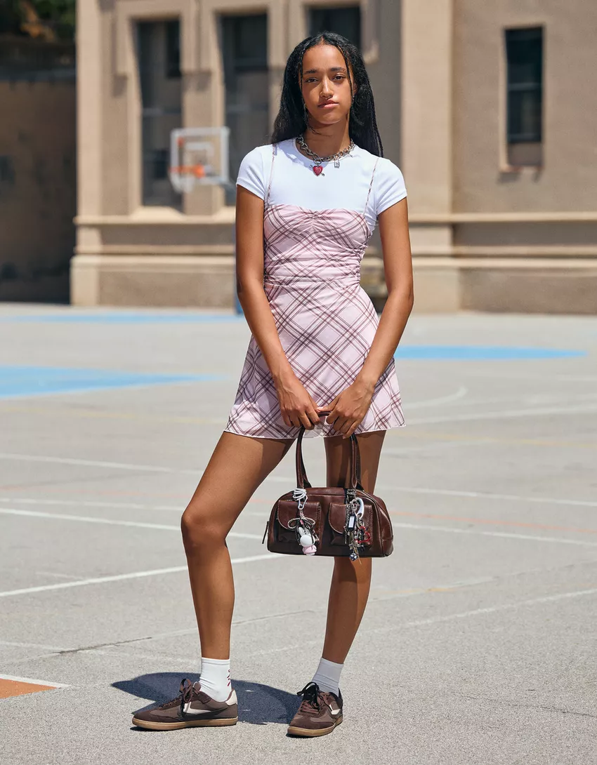 Printed strappy dress