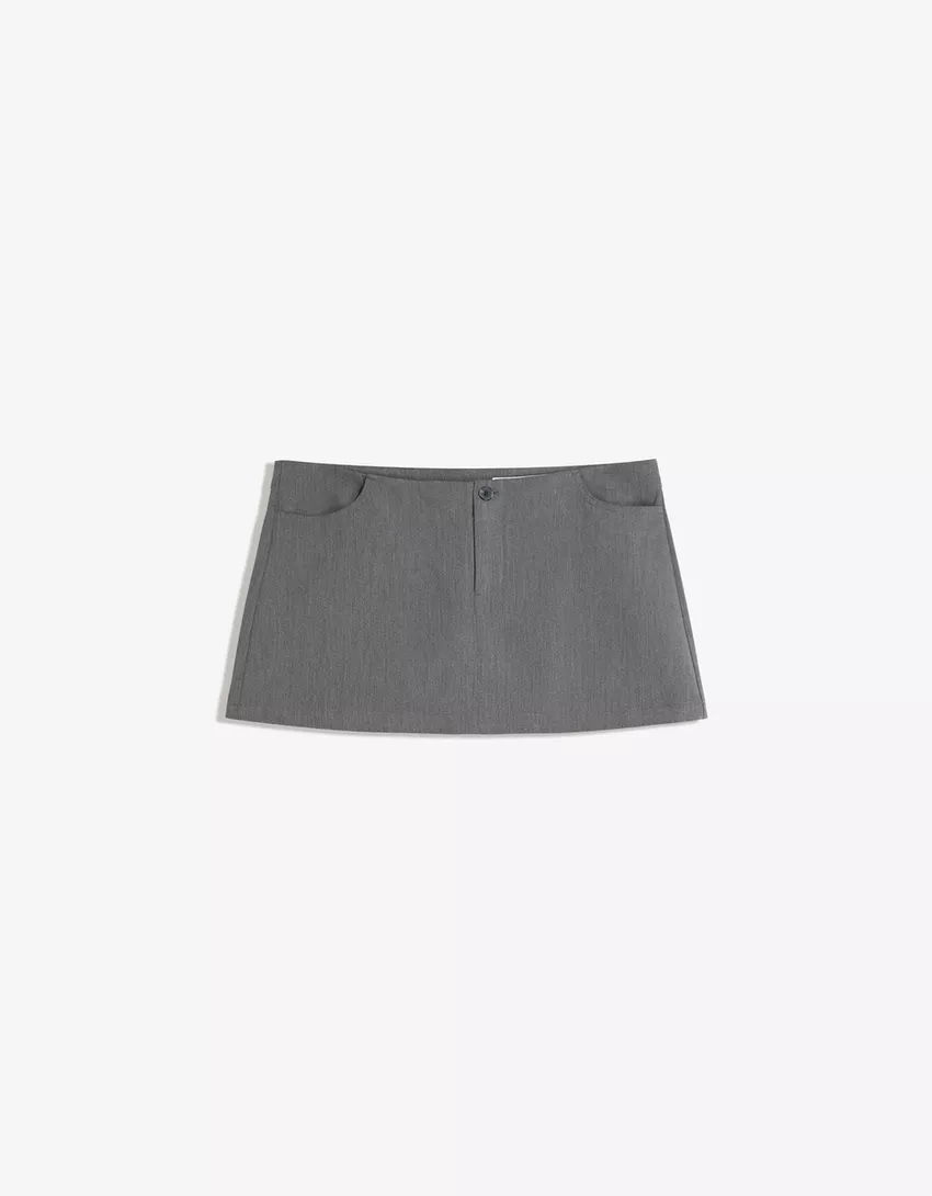 Tailored mini skirt