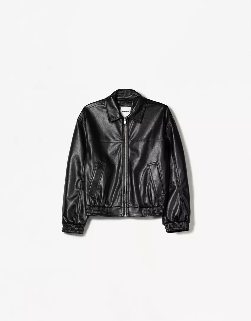 Leather effect jacket