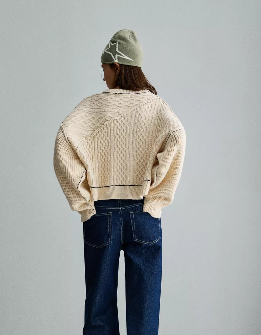 Cable-knit sweater