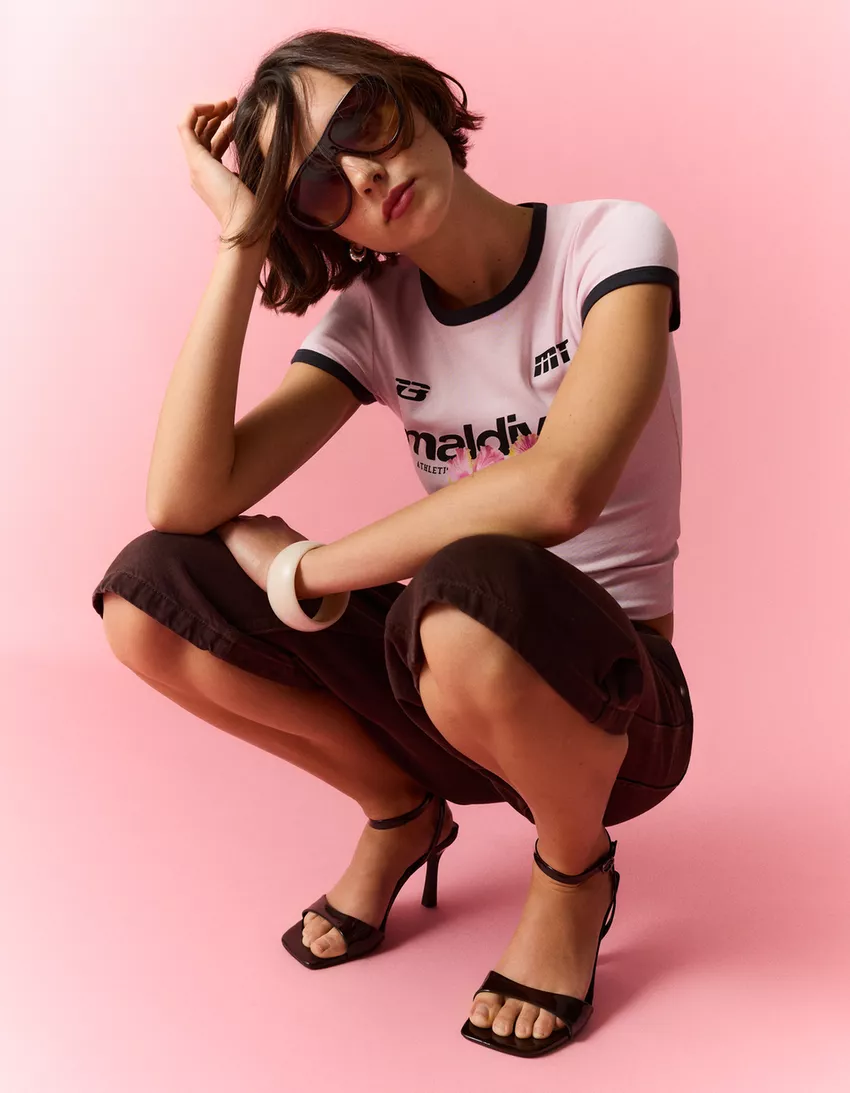 High-heel sandals with ankle strap