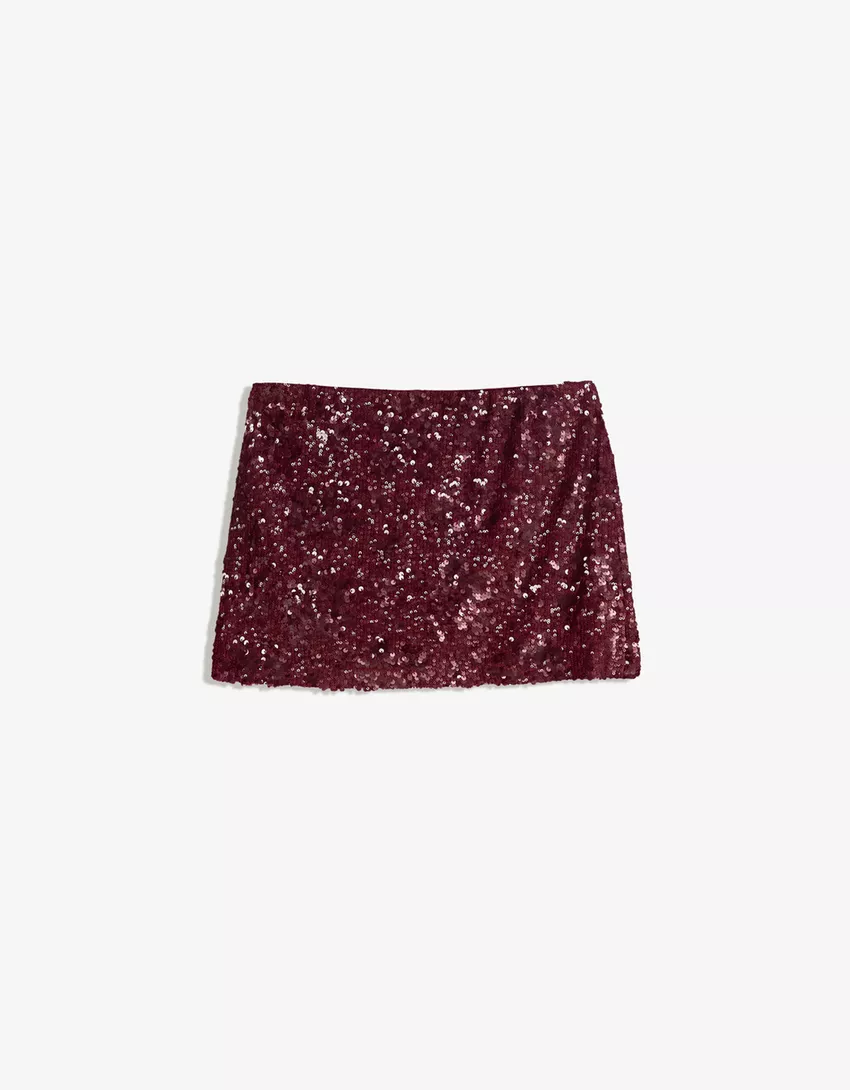 Sequined mini skirt
