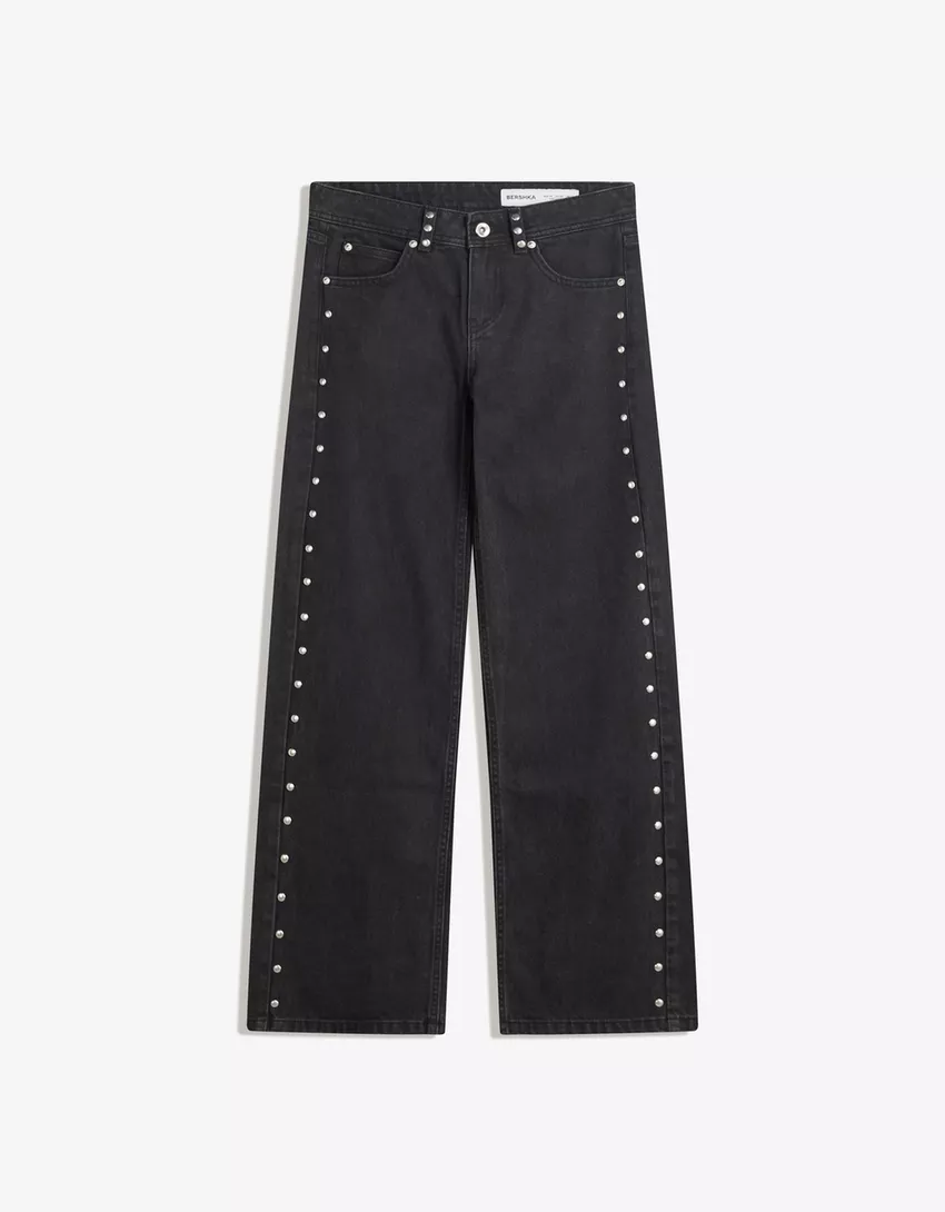 Studded star baggy jeans