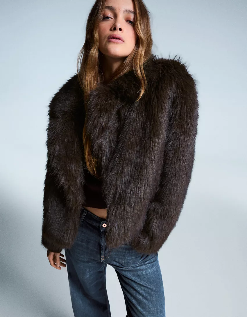 Faux fur jacket