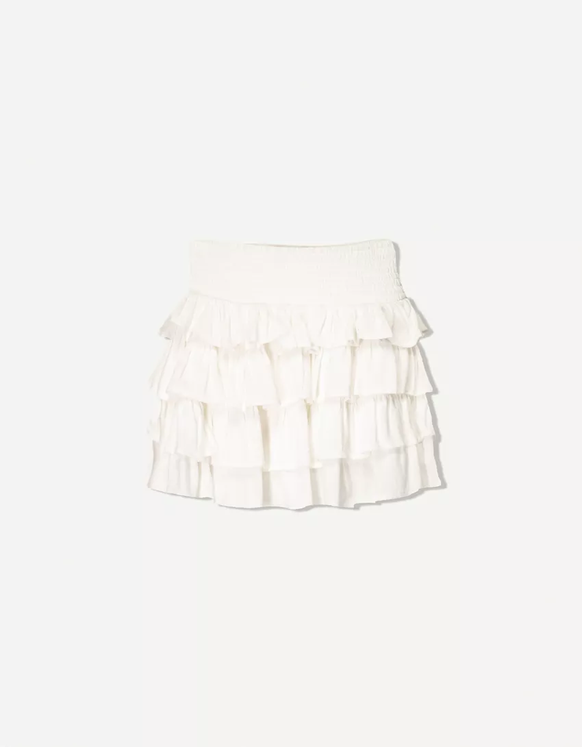 Mini skirt with ruffles