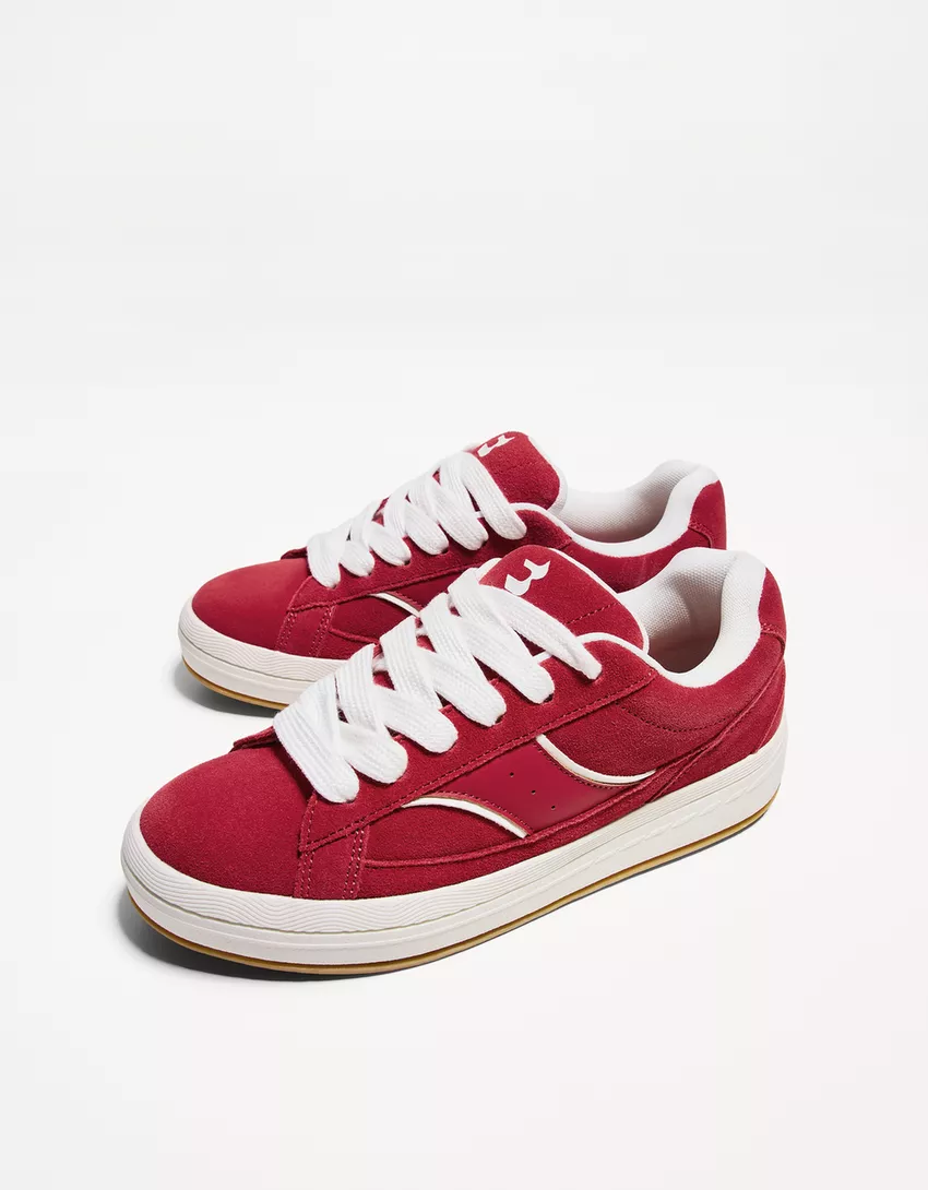 LEATHER skater sneakers