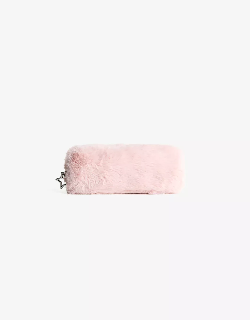 Faux fur pencil case