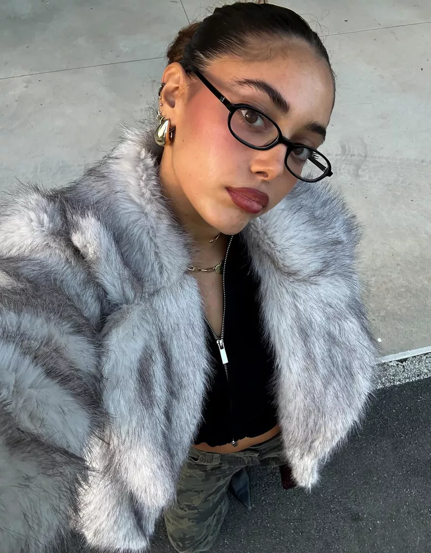 Faux fur jacket