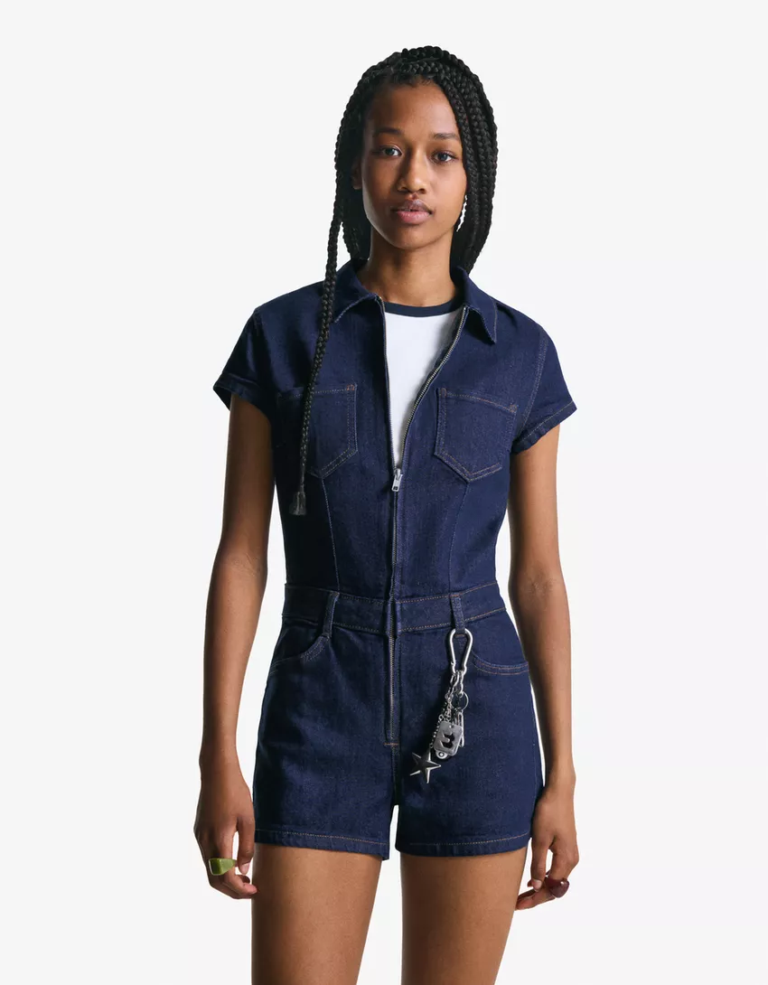 Denim romper