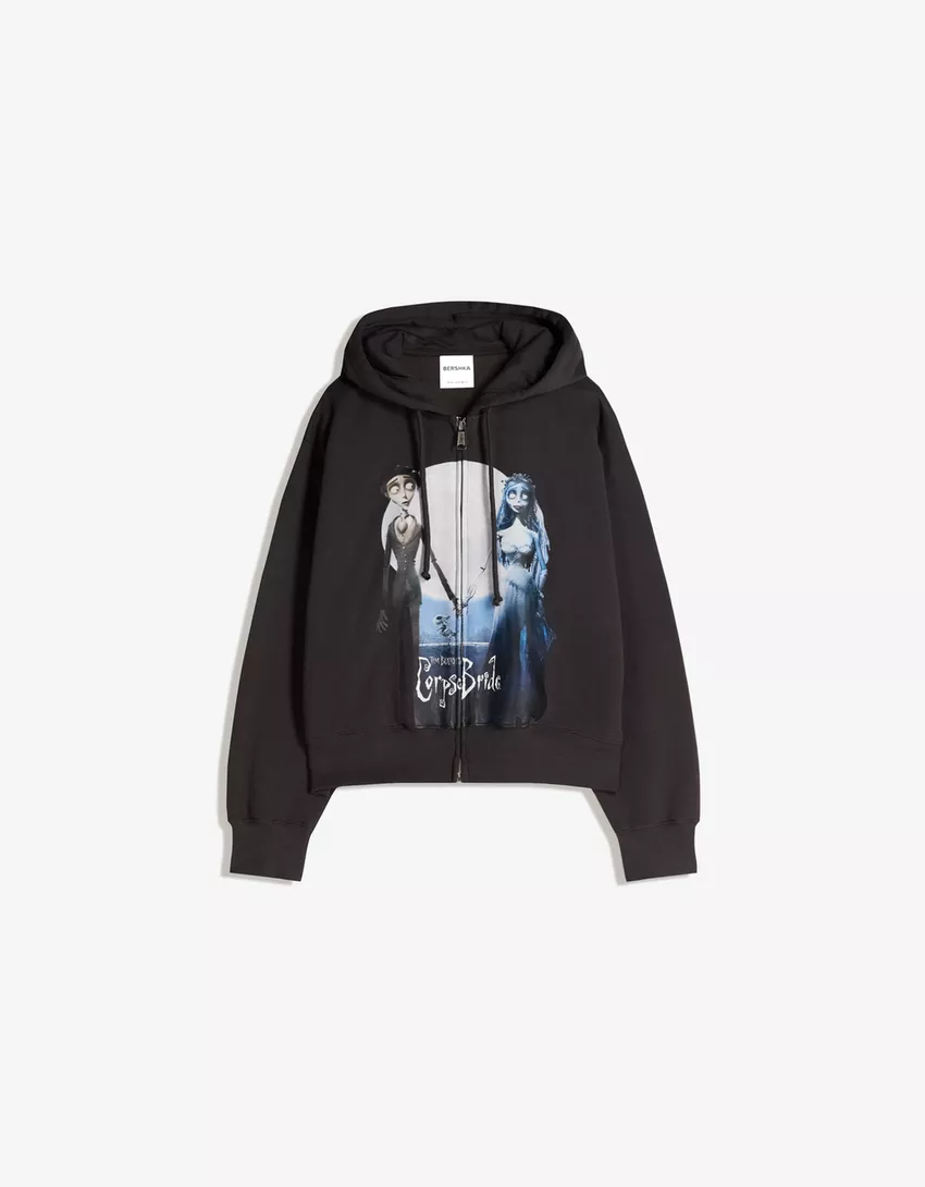 Corpse Bride print hooded sweatshirt