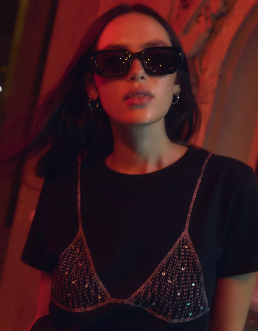 Printed short sleeve T-shirt