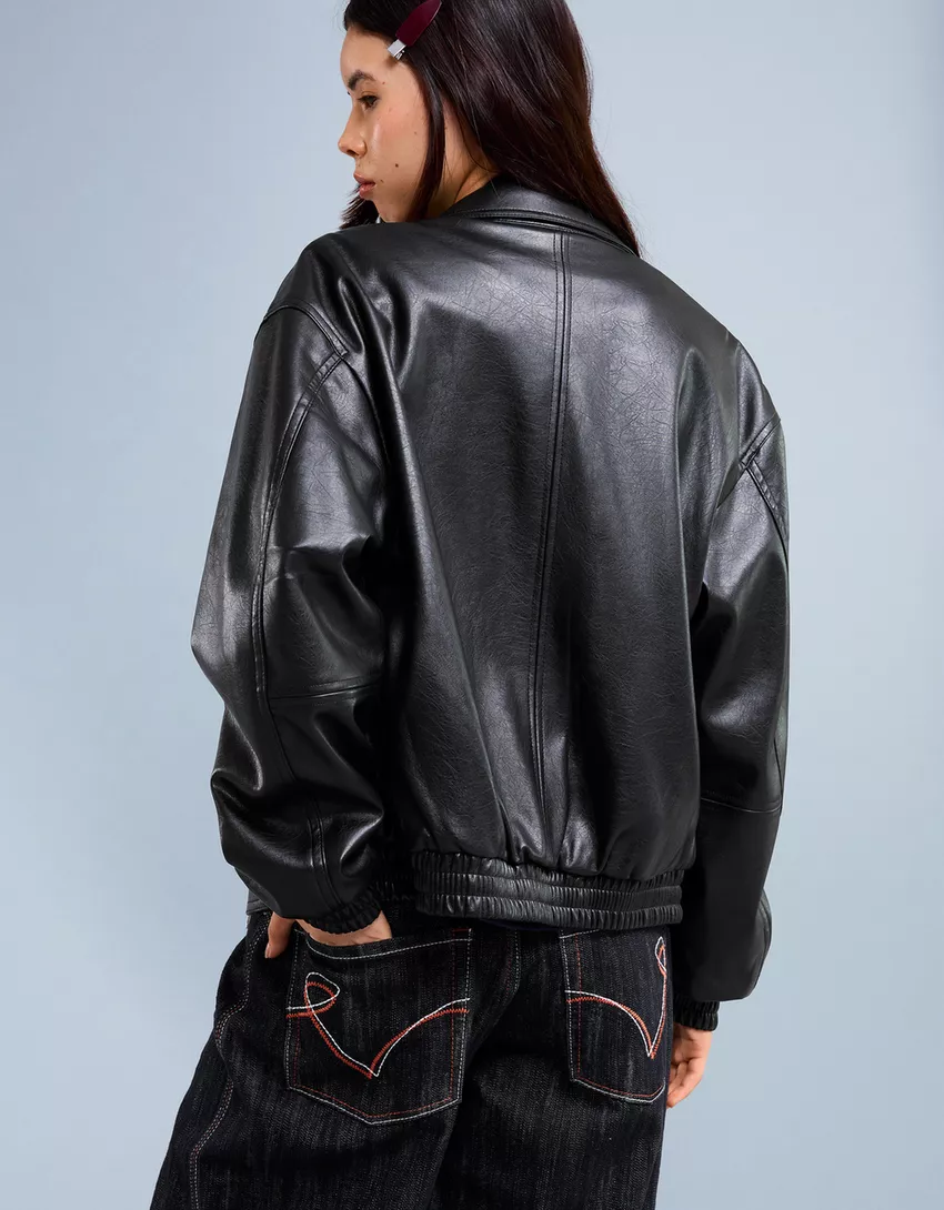 Leather effect jacket