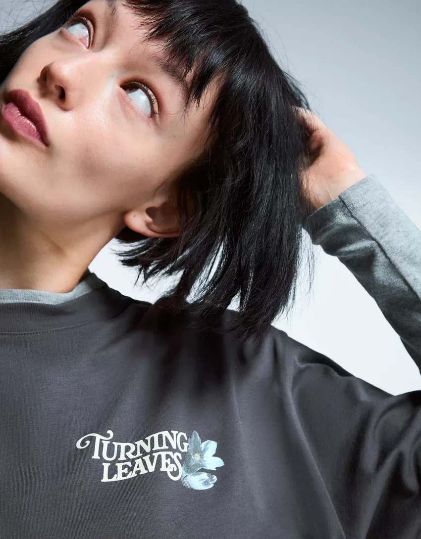 Printed short sleeve oversize T-shirt