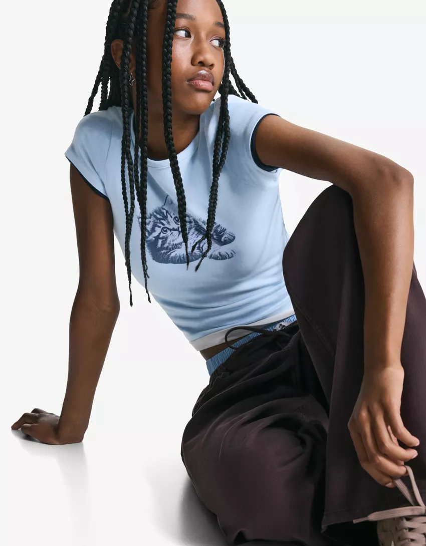 Short sleeve T-shirt with print