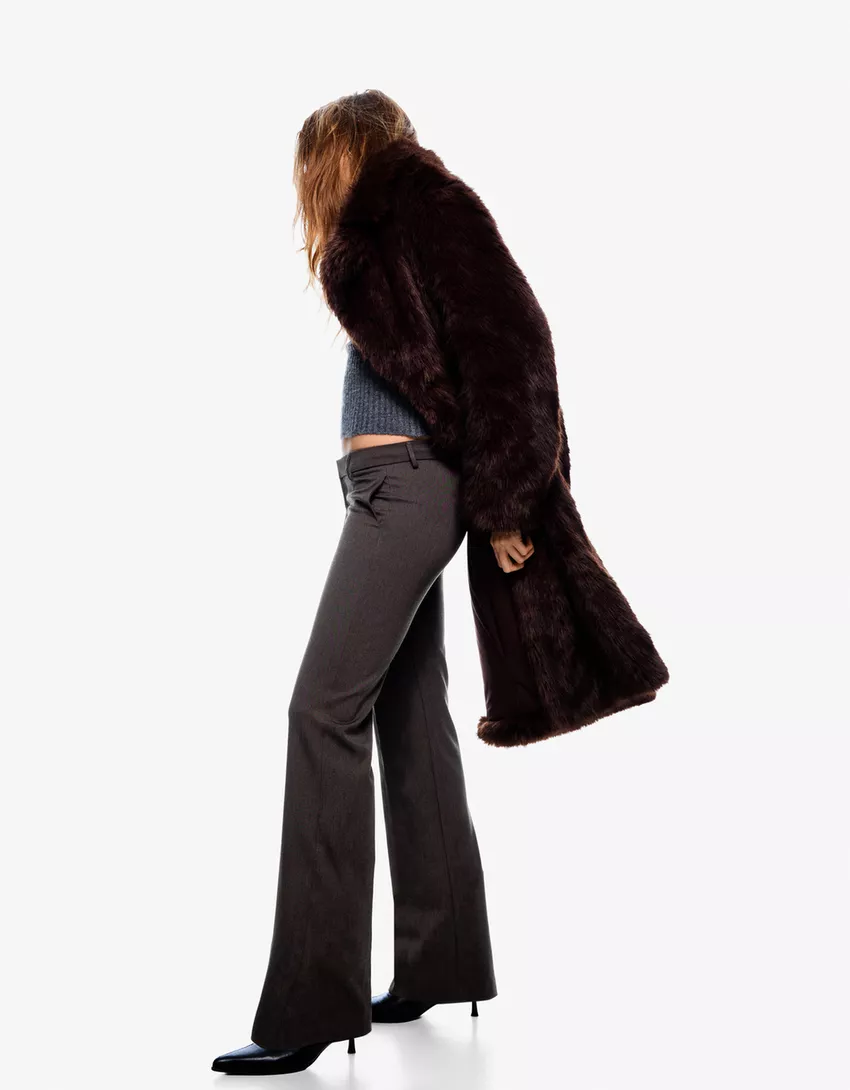 Low-rise boot-cut pants