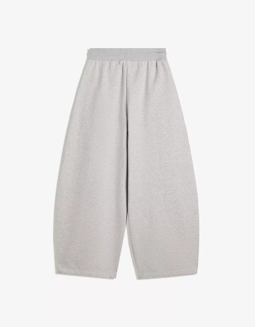 Plush barrel pants with stoppers