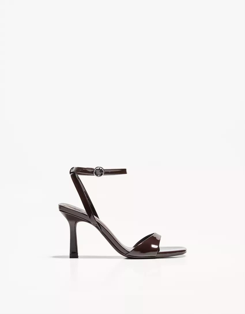 High-heel sandals with ankle strap