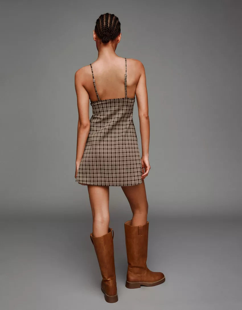Check mini dress