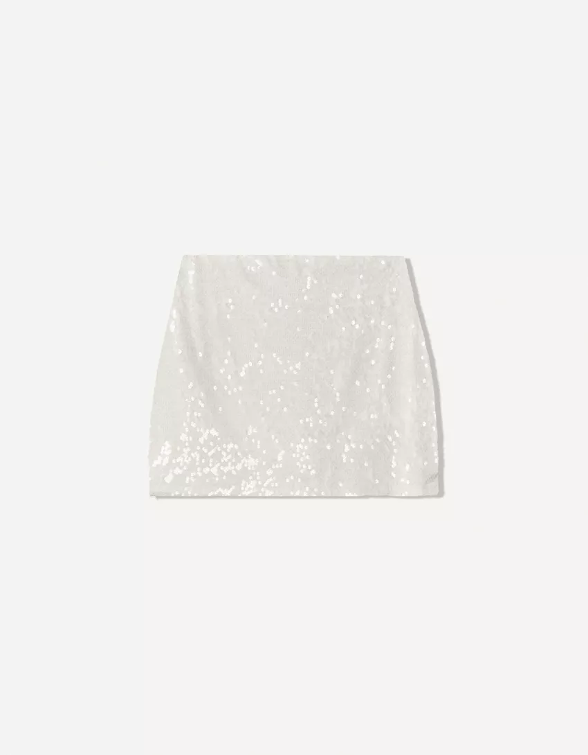 Sequined mini skirt