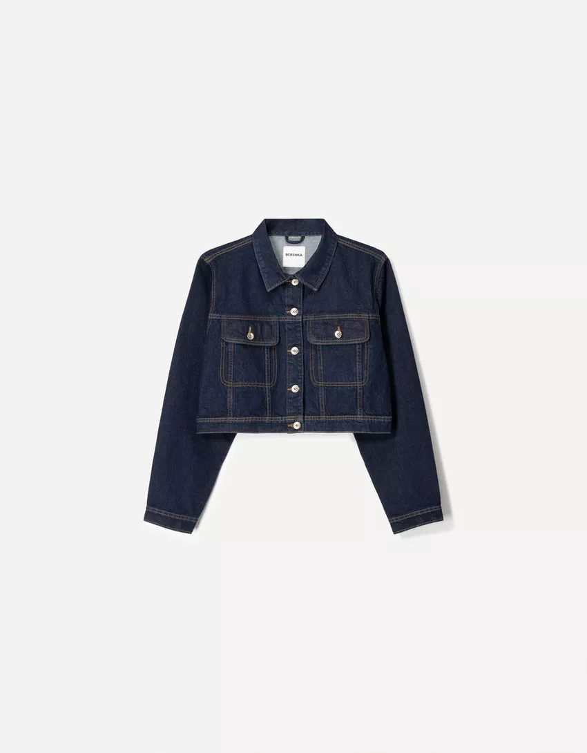 Cropped denim jacket