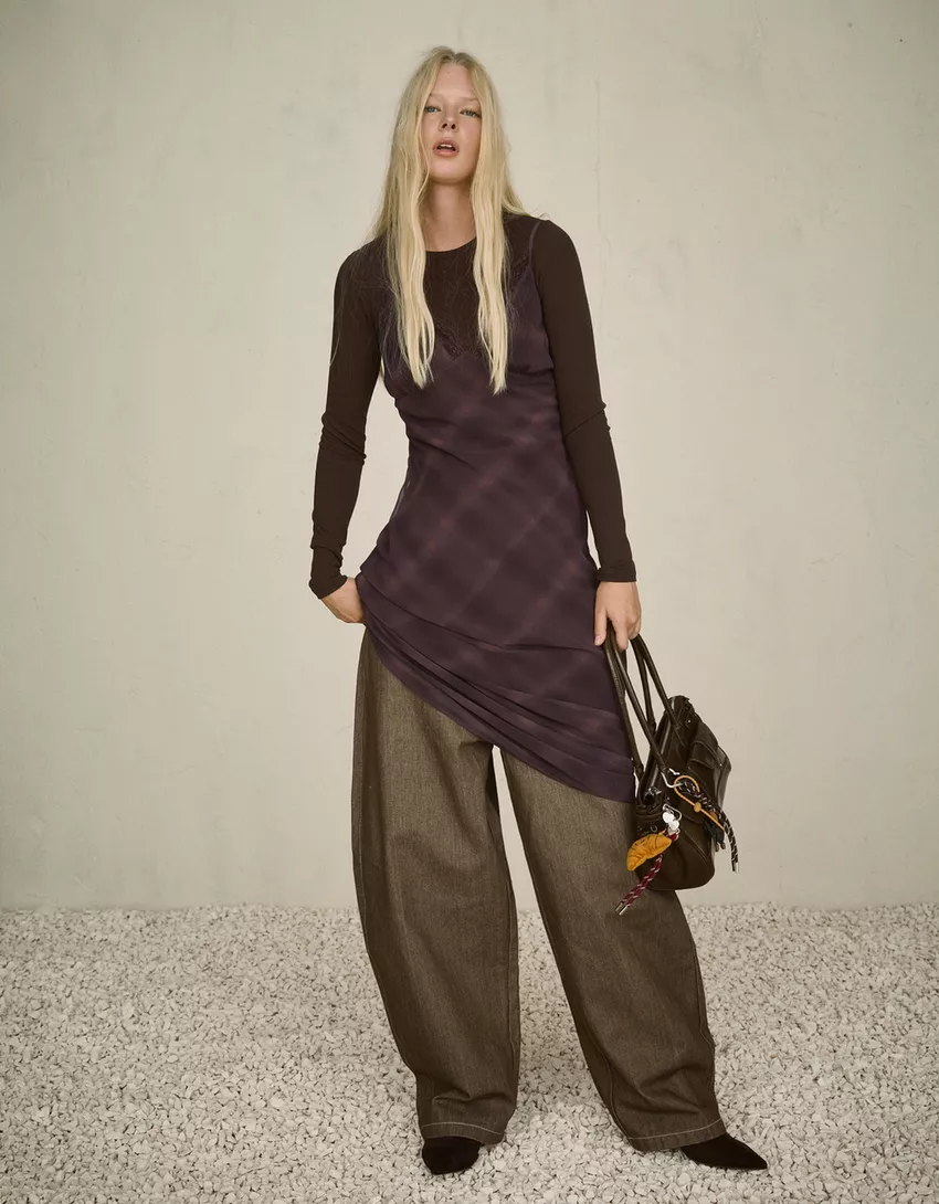 Chiffon blond lace midi dress