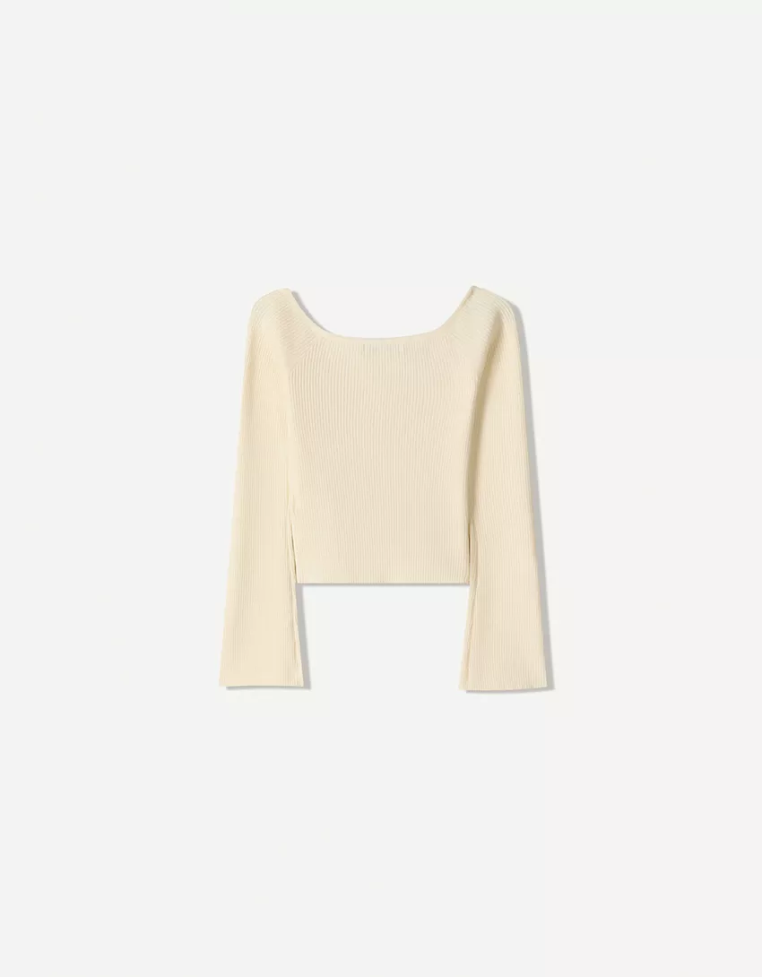 Sweater with tie detail