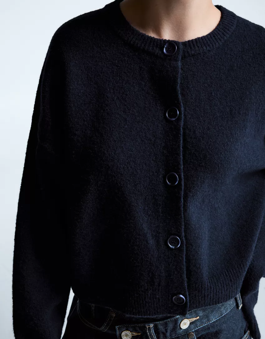 Soft touch button-up cardigan