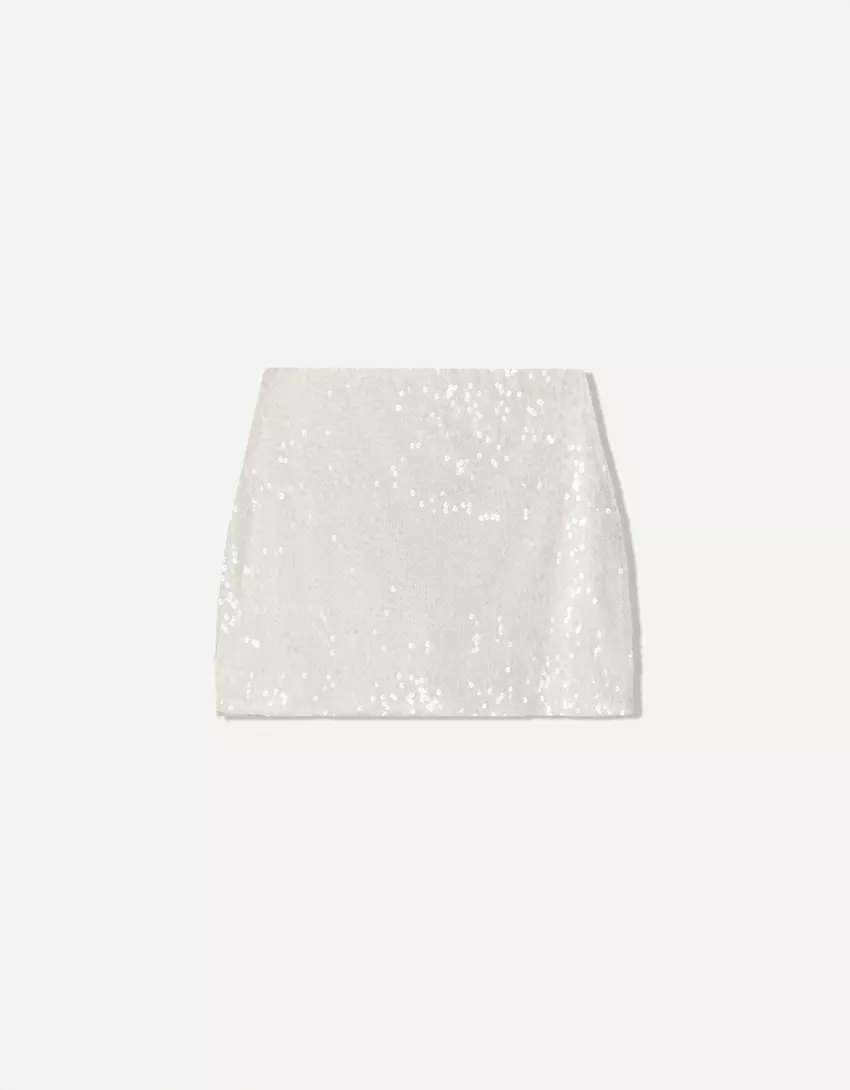 Sequined mini skirt