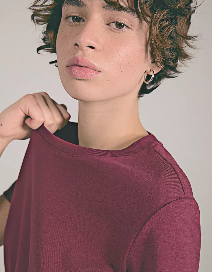 Short sleeve heavy cotton T-shirt