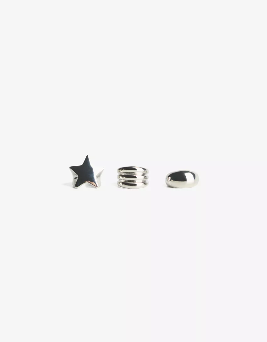 3-pack of star rings