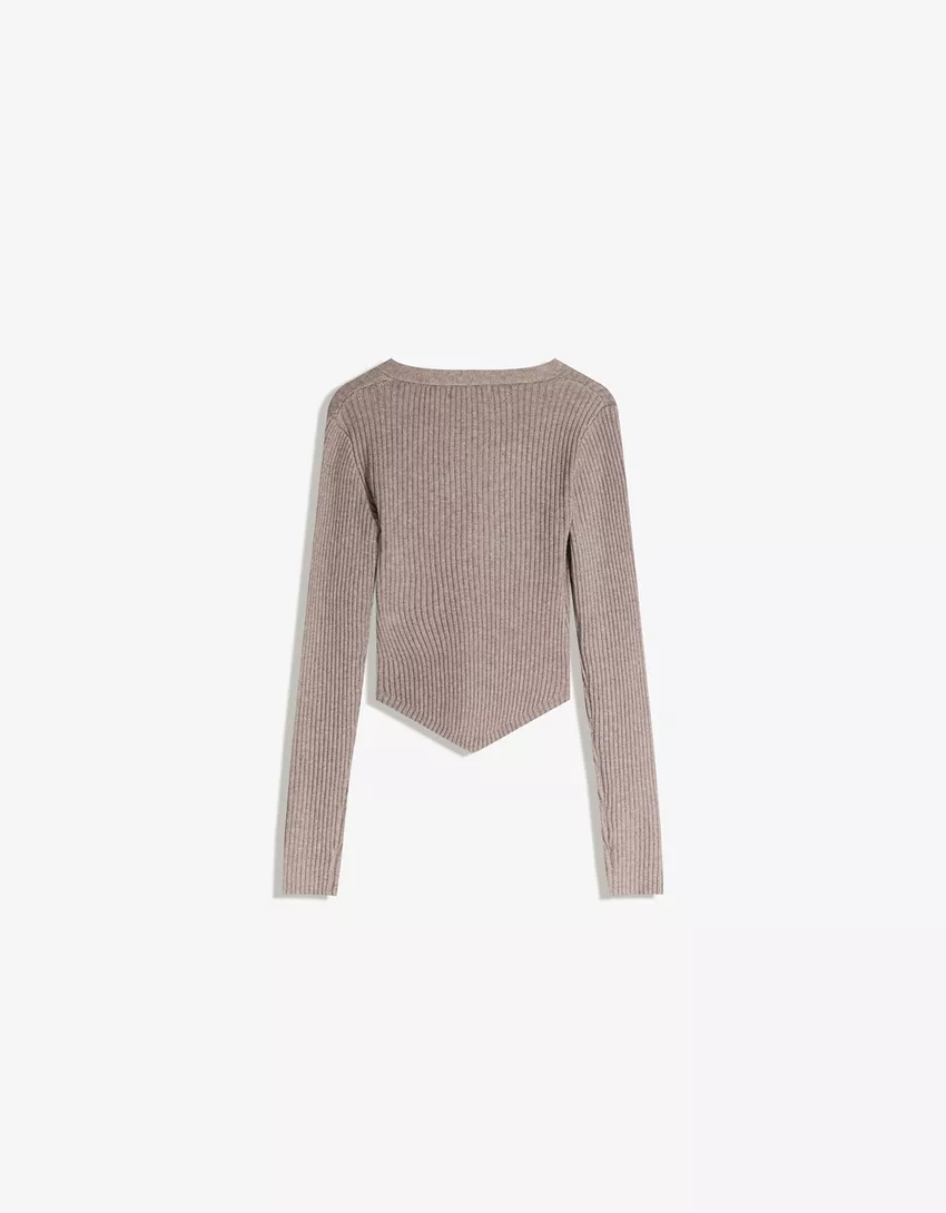 Ribbed cardigan