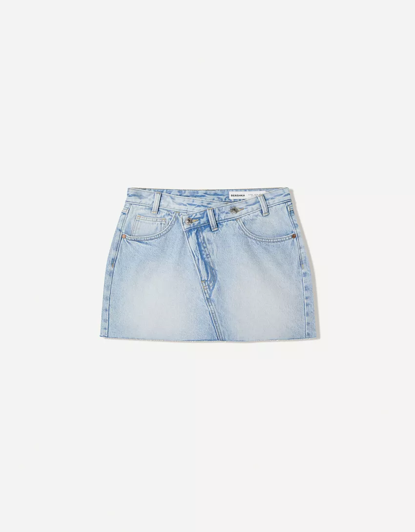 Denim mini skort