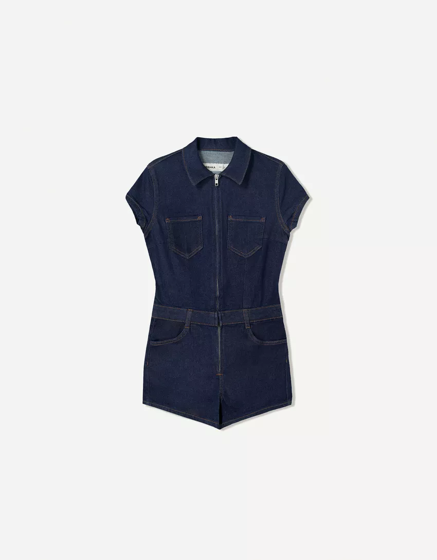Denim romper