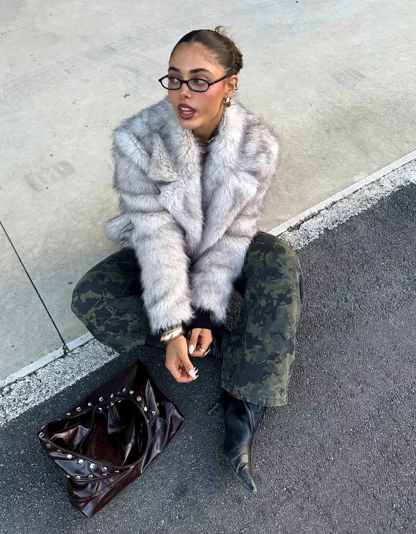 Faux fur jacket