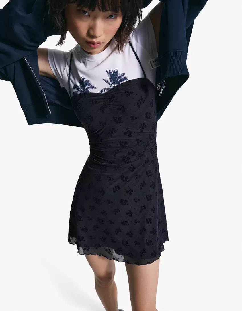 Printed strappy dress