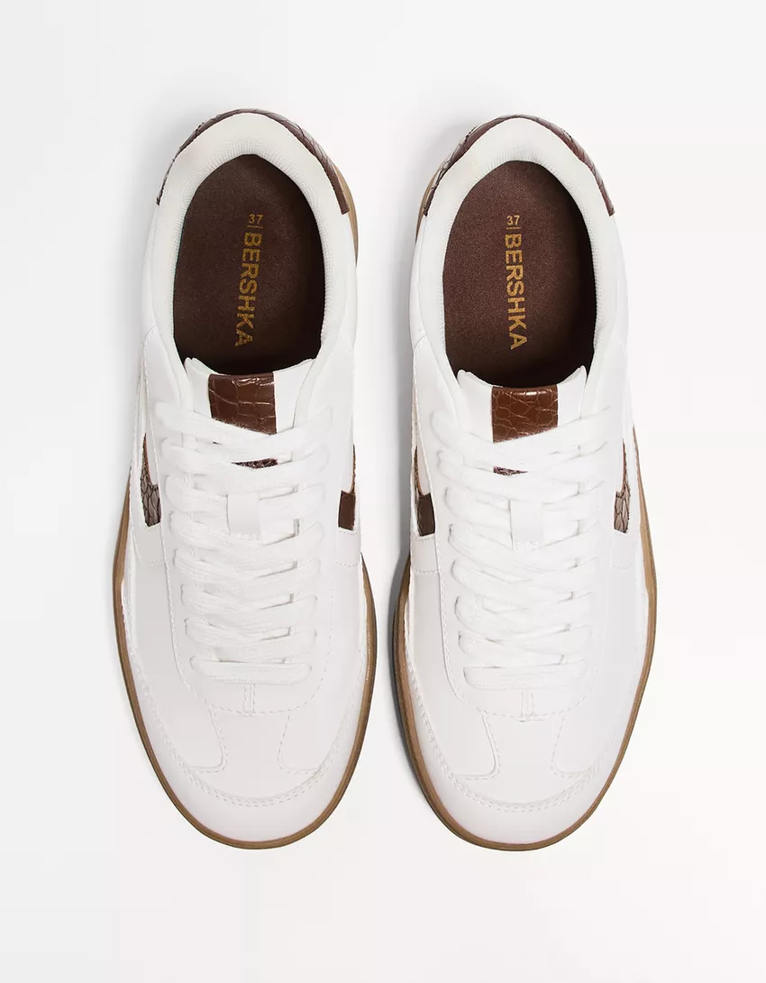 Retro sneakers with animal print details