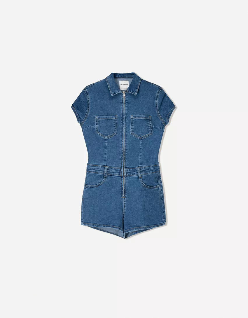 Denim romper