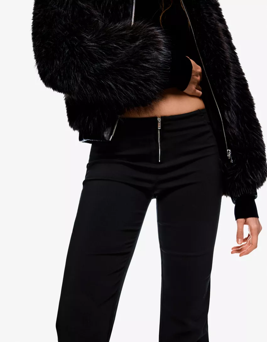 Bengaline pants with zipper