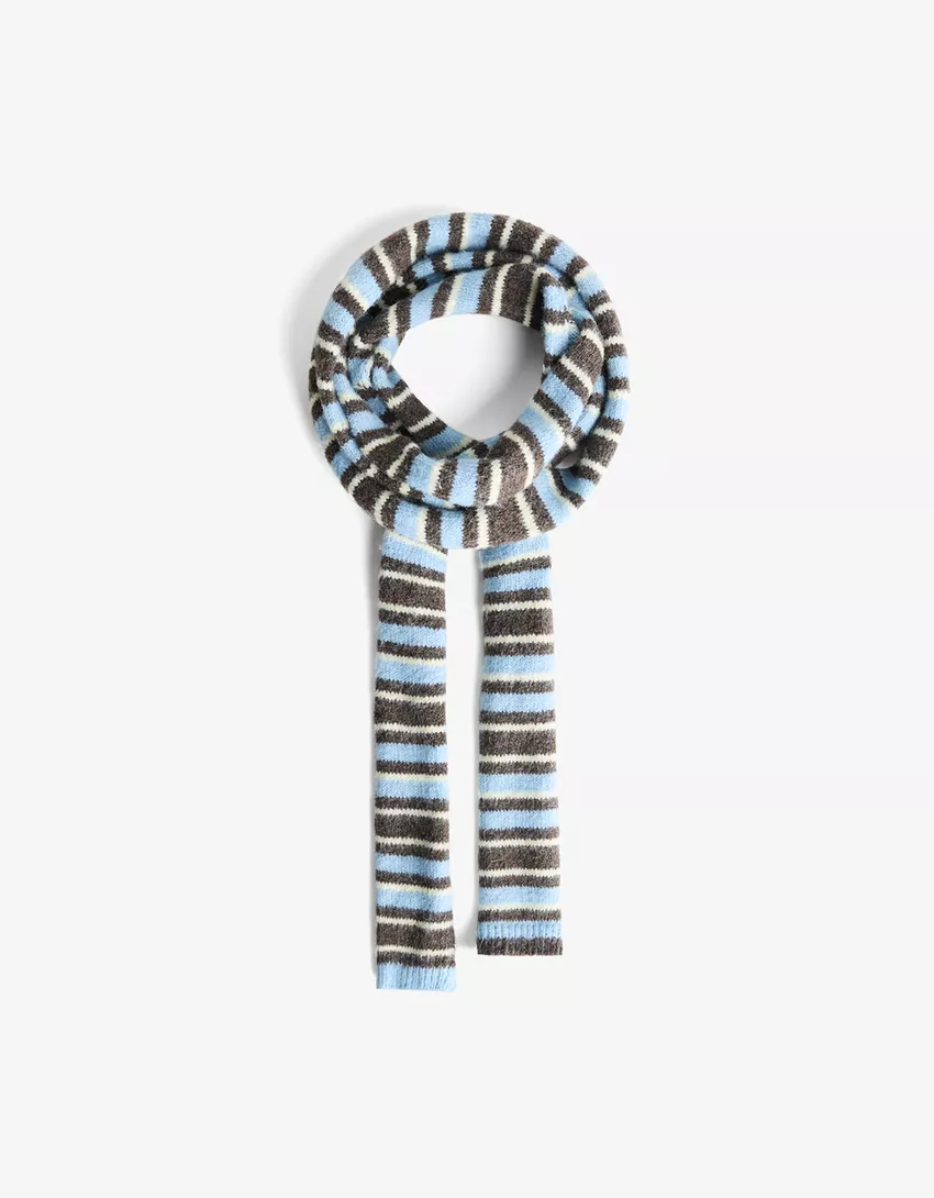 Extra-long striped scarf