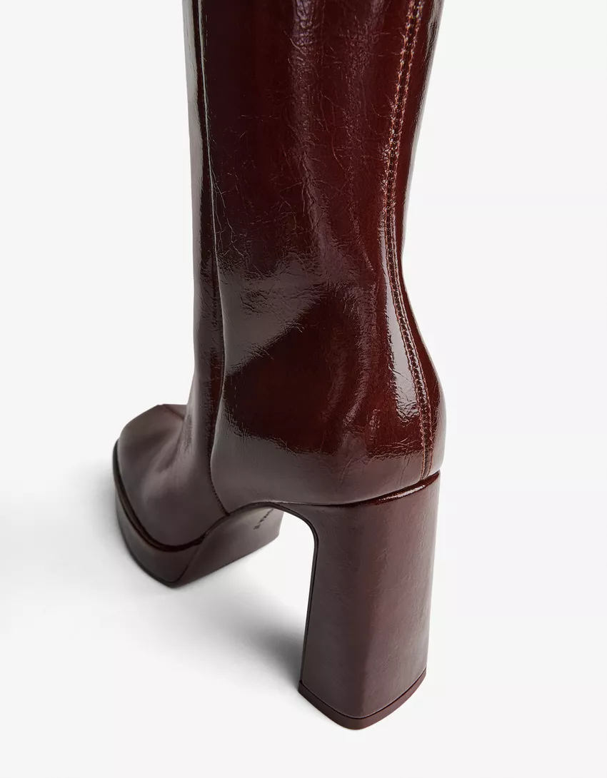 Platform high-heel boots