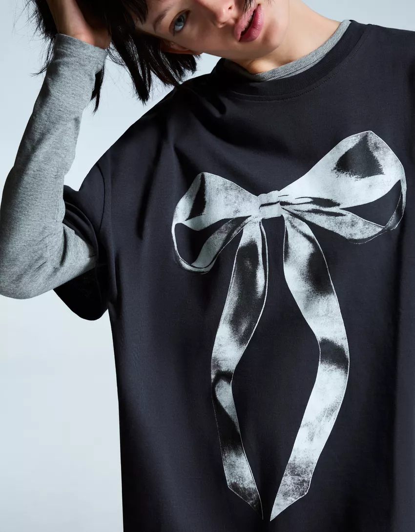 Printed short sleeve oversize T-shirt